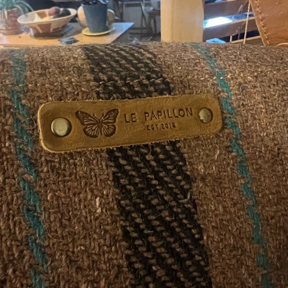 Papillon Blanc Brown and Tan Crossbody Bag - Picture 3 of 4